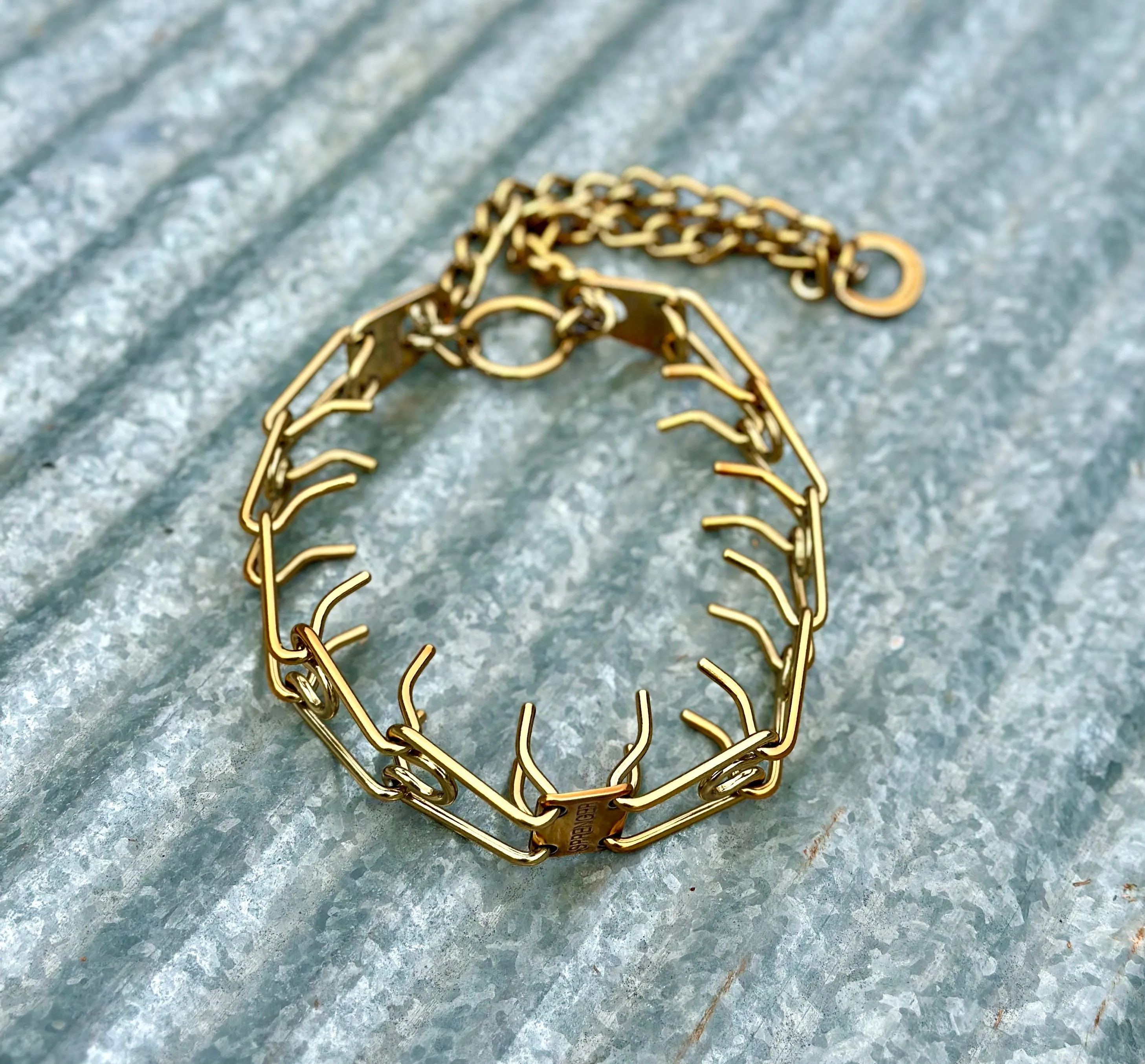 14K Gold Custom Powder Coated Herm Sprenger Prong Collar for Dogs