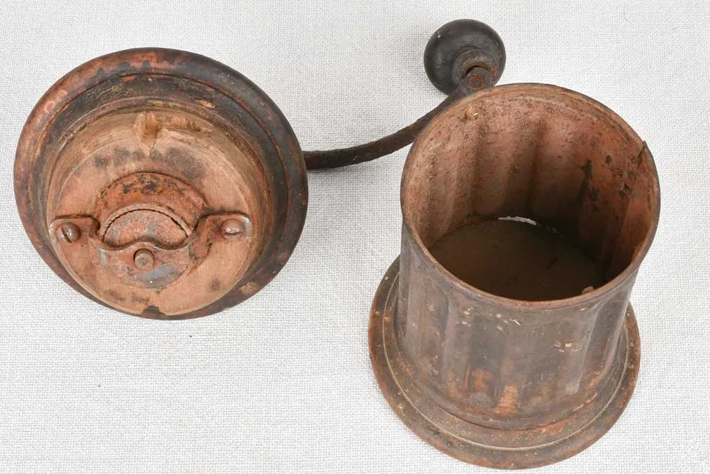 19th century French coffee mill 9"