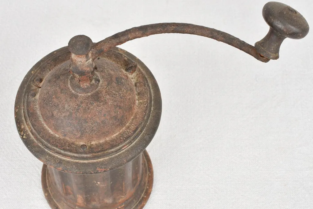 19th century French coffee mill 9"