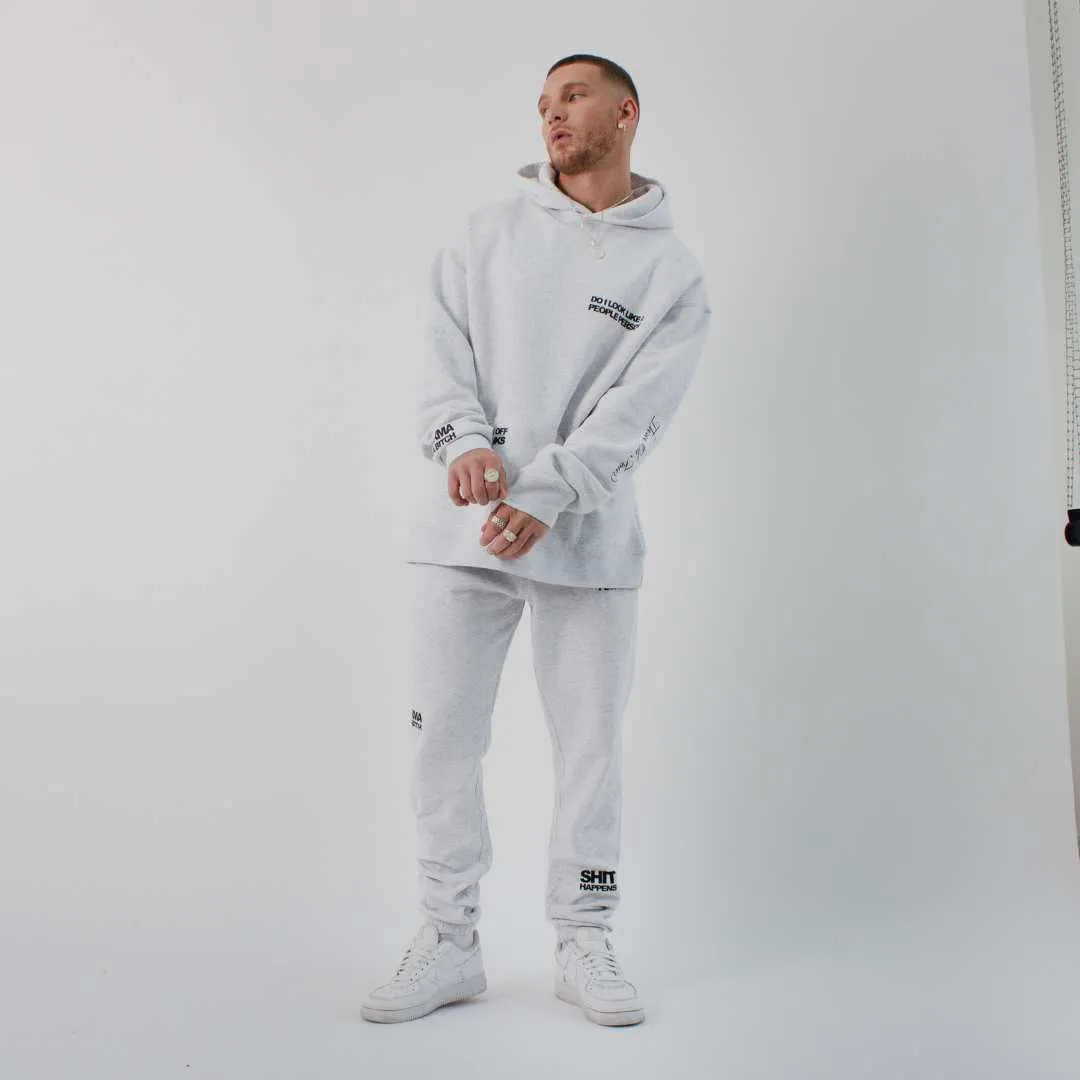 304 Mens Expressive Joggers White Heather