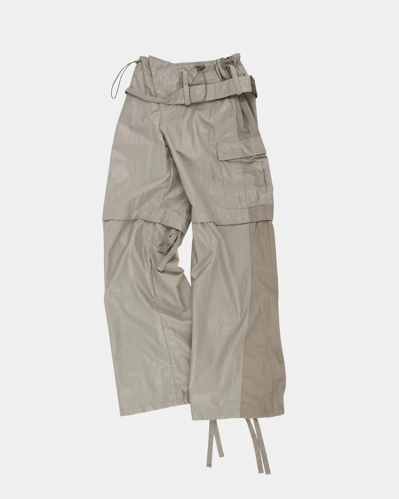 ADSB X OTTOLINGER ADJUSTABLE PARACHUTE PANTS apa777w(BEIGE)