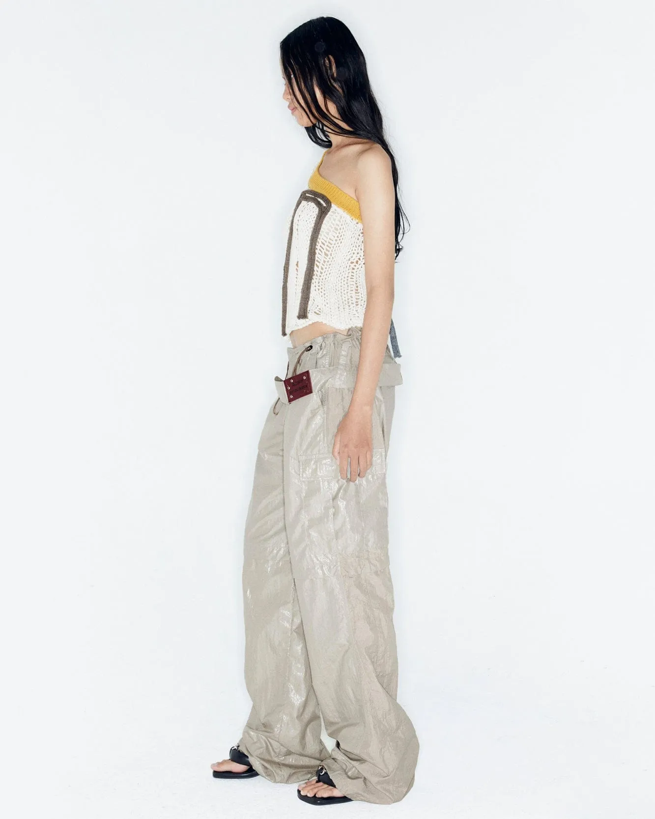 ADSB X OTTOLINGER ADJUSTABLE PARACHUTE PANTS apa777w(BEIGE)