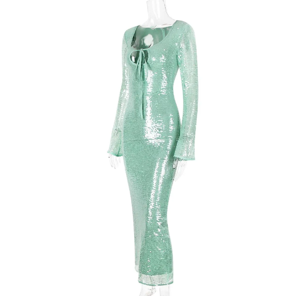 Amozae-Christmas Outfits New Year's Eve Dress Night Out Club Dresses cute winter outfits Charvi Sequin Maxi Dress