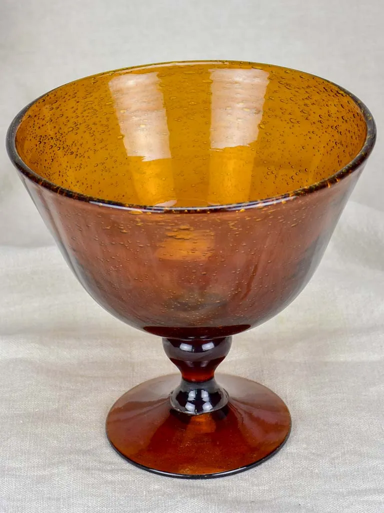 Antique Biot blown glass cup / vide poche