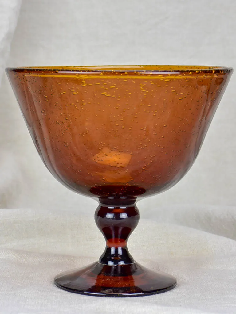 Antique Biot blown glass cup / vide poche