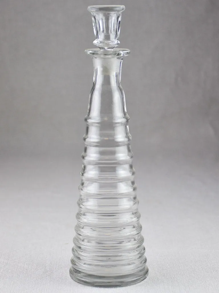 Antique French absinthe bottle with lid - topette 10¼"