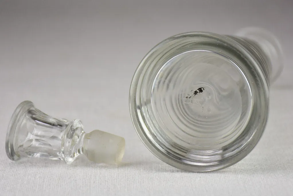 Antique French absinthe bottle with lid - topette 10¼"