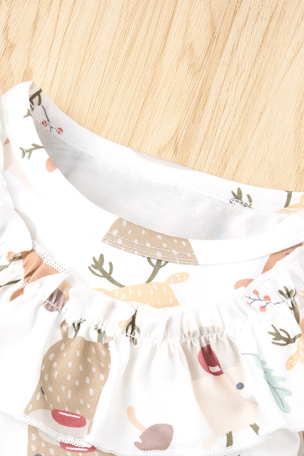 Baby Girl Reindeer Bodysuit and Paperbag Joggers Set