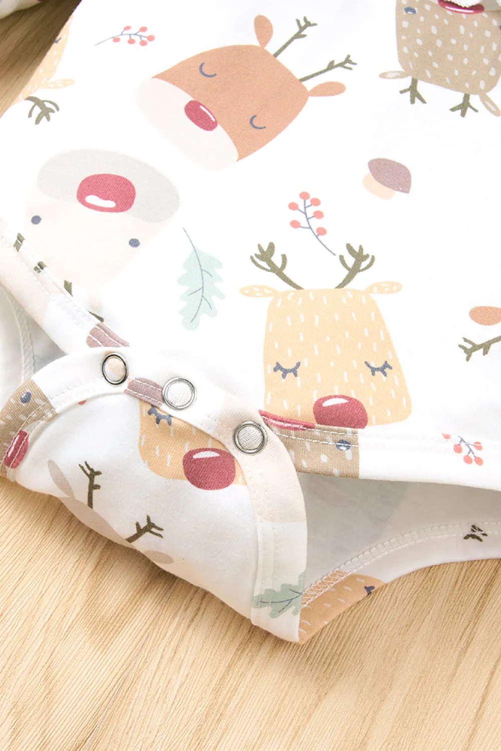 Baby Girl Reindeer Bodysuit and Paperbag Joggers Set