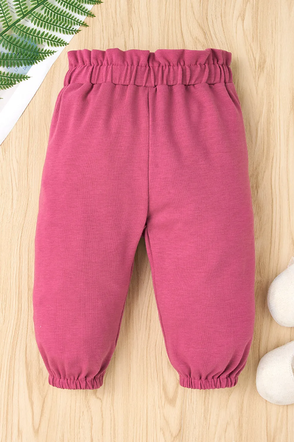 Baby Girl Reindeer Bodysuit and Paperbag Joggers Set