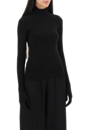 Balenciaga turtleneck sweater with built-in gloves