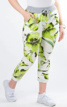 Basic Jogger | Vibrant Flowers | Lime