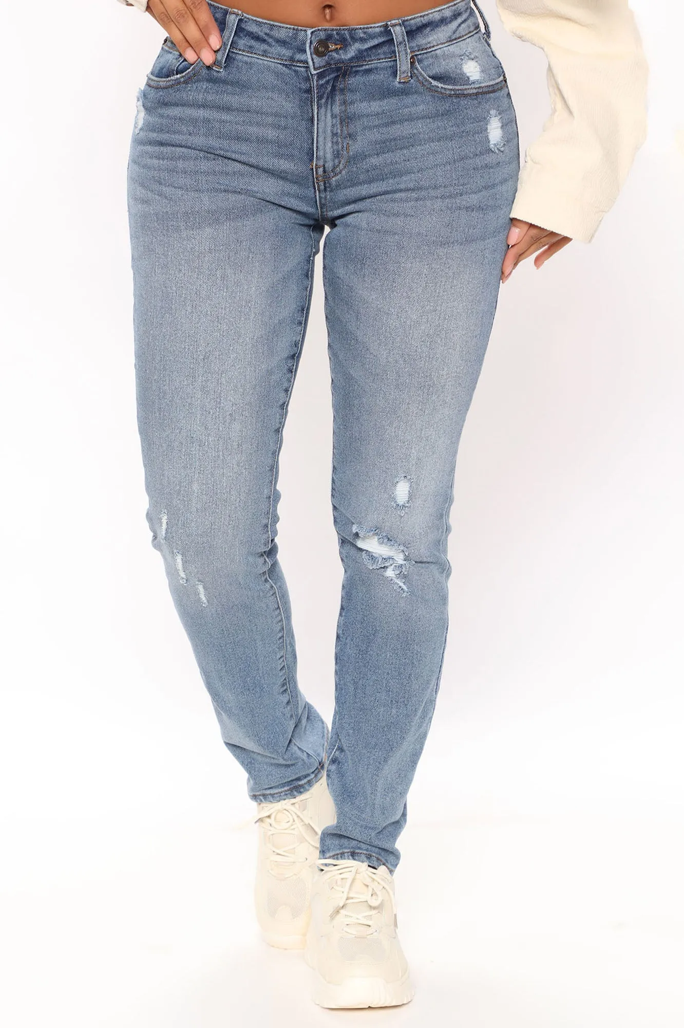 Be Here Now Boyfriend Jeans - Medium Wash