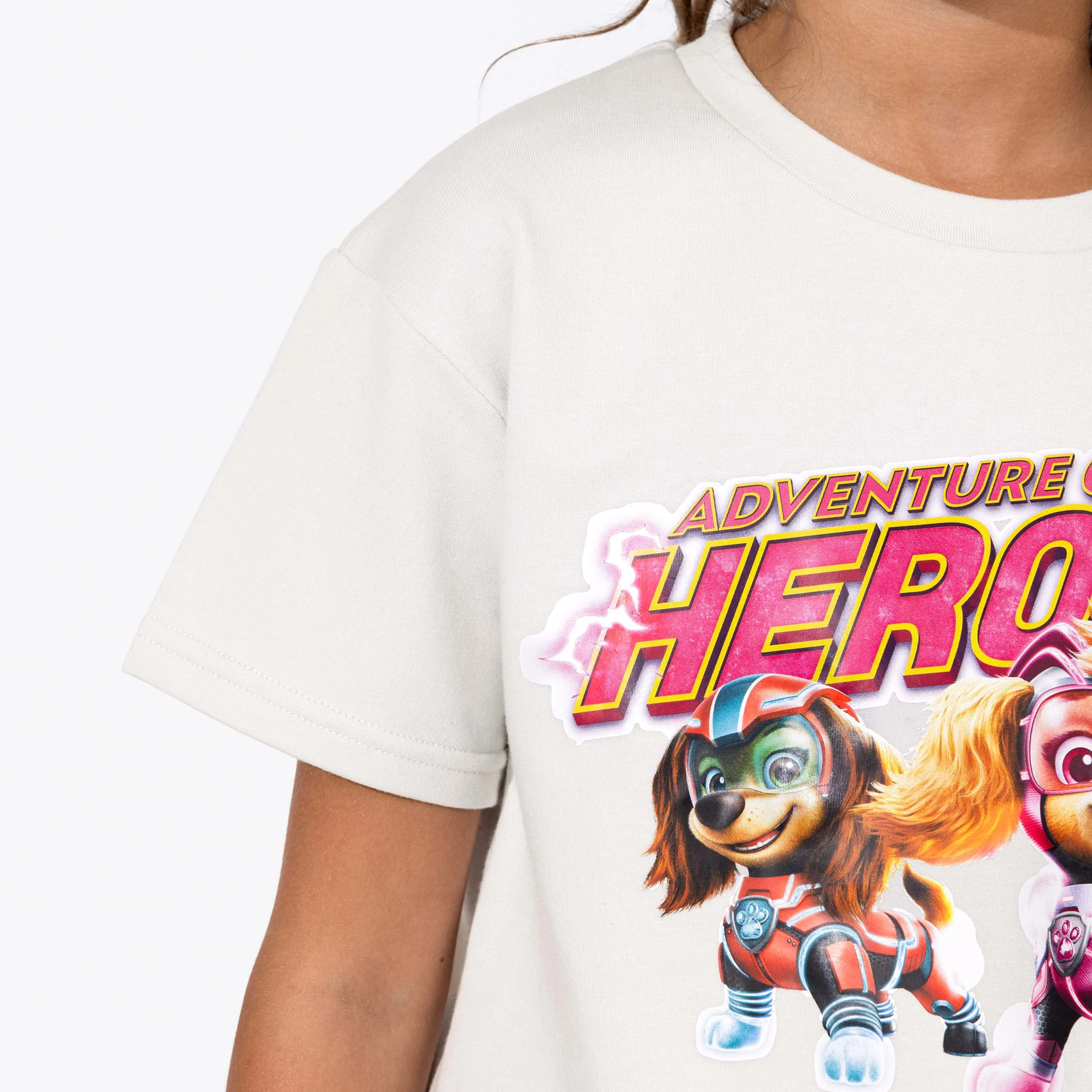 Bellabu Bear Bamboo Blended French Terry Short Sleeve Tee *OVERSIZED FIT* - PAW Patrol Mighty Movie Girl Pups