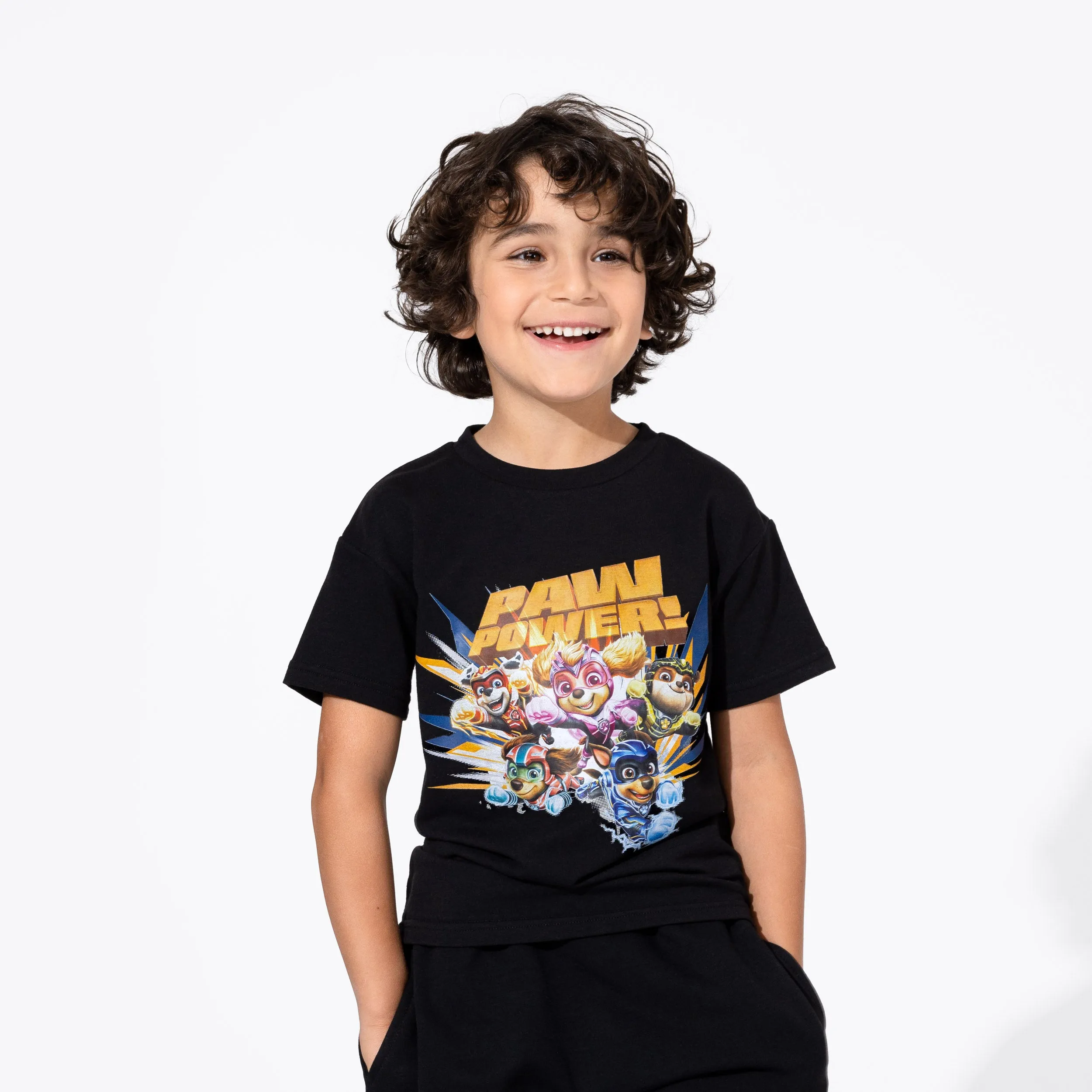 Bellabu Bear Bamboo Blended French Terry Short Sleeve Tee *OVERSIZED FIT* - PAW Patrol Mighty Movie Power Pups
