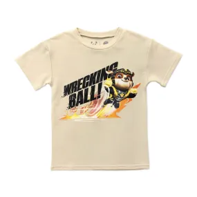 Bellabu Bear Bamboo Blended French Terry Short Sleeve Tee *OVERSIZED FIT* - PAW Patrol Mighty Movie Rubble
