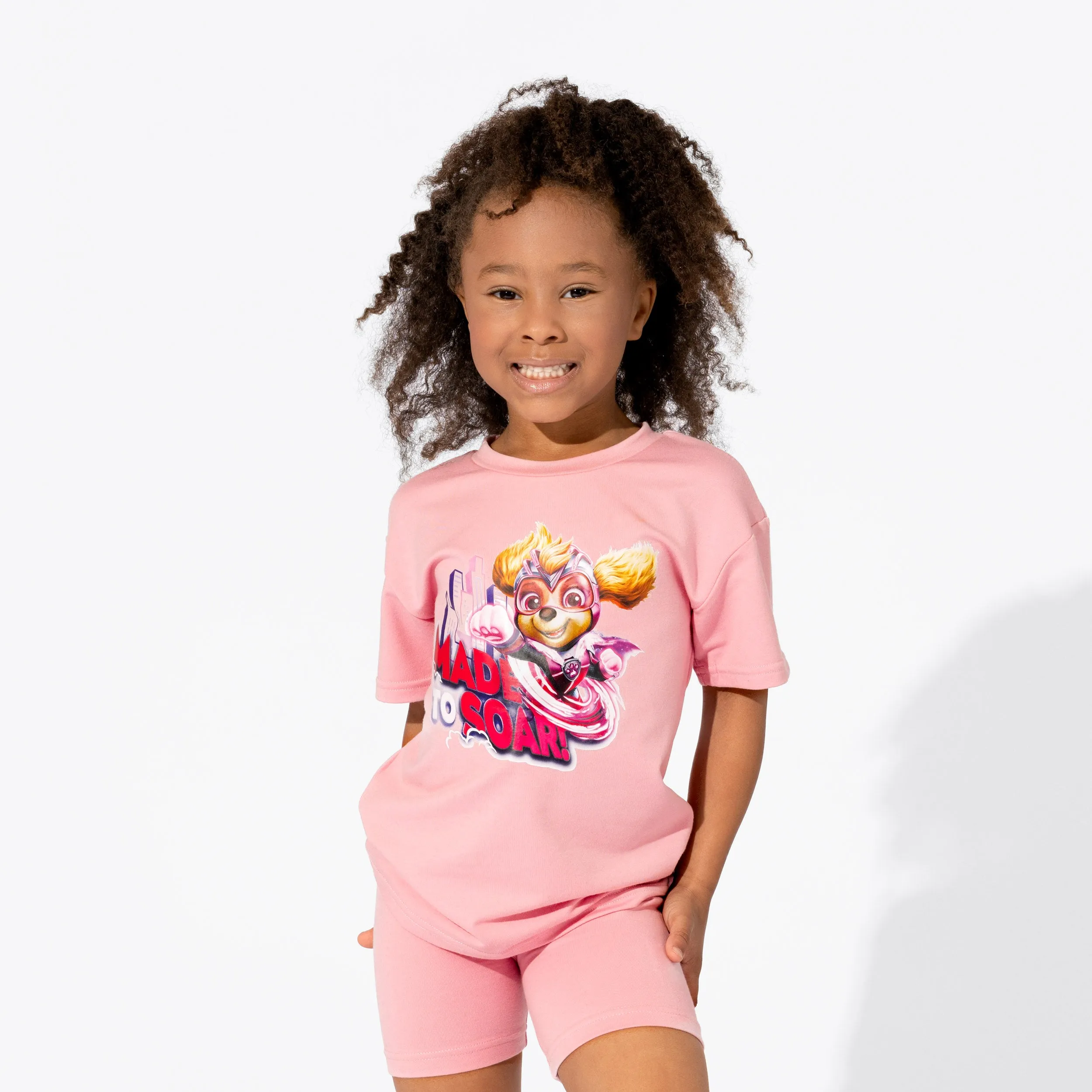 Bellabu Bear Bamboo Blended French Terry Short Sleeve Tee *OVERSIZED FIT* - PAW Patrol Mighty Movie Skye