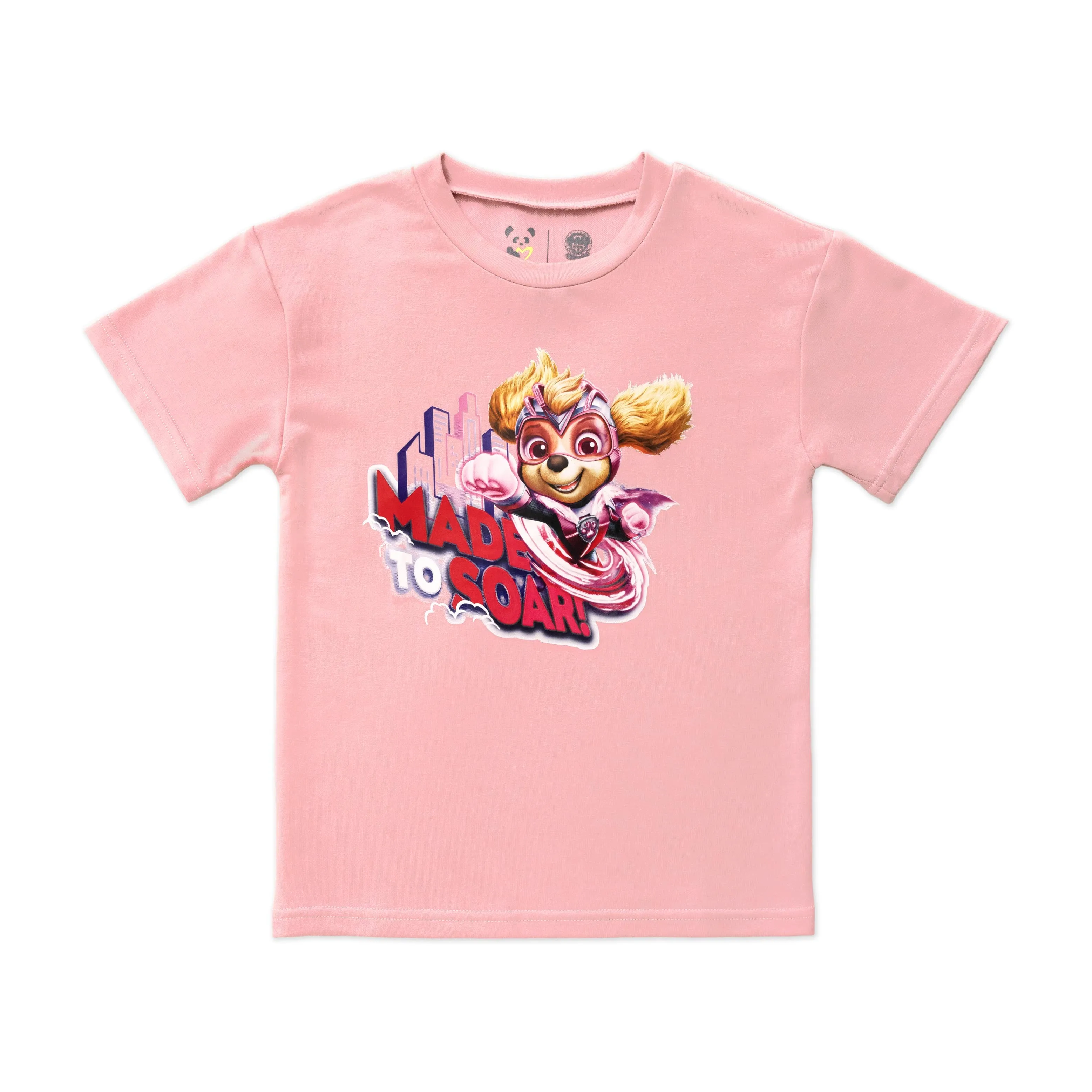 Bellabu Bear Bamboo Blended French Terry Short Sleeve Tee *OVERSIZED FIT* - PAW Patrol Mighty Movie Skye