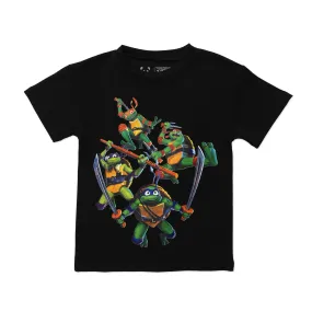 Bellabu Bear Bamboo Blended French Terry Short Sleeve Tee *OVERSIZED FIT* - Teenage Mutant Ninja Turtles Mutant Mayhem Obsidian Black