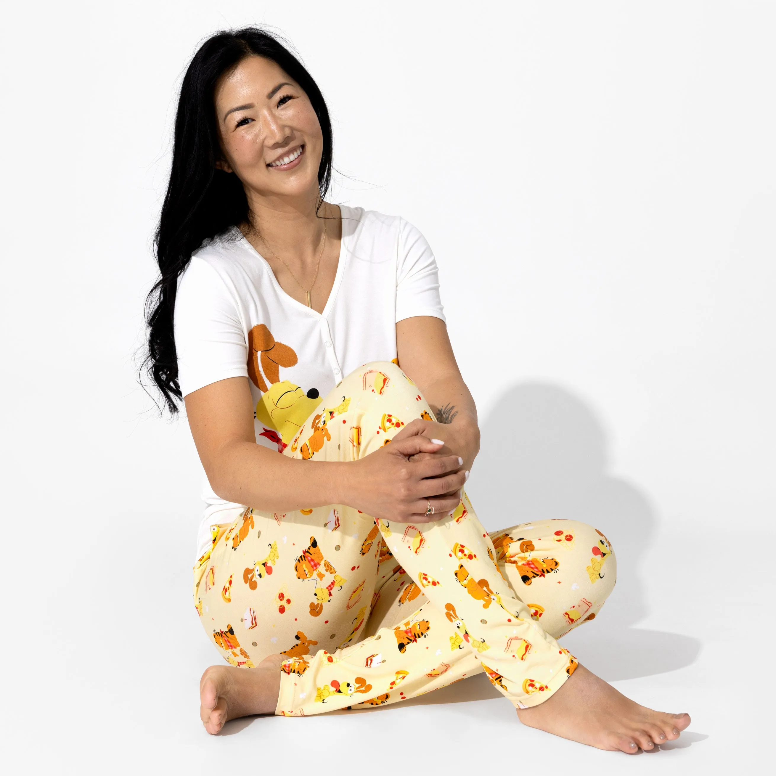 Bellabu Bear Women's 2 piece Short Sleeve PJ Set - Garfield The Movie