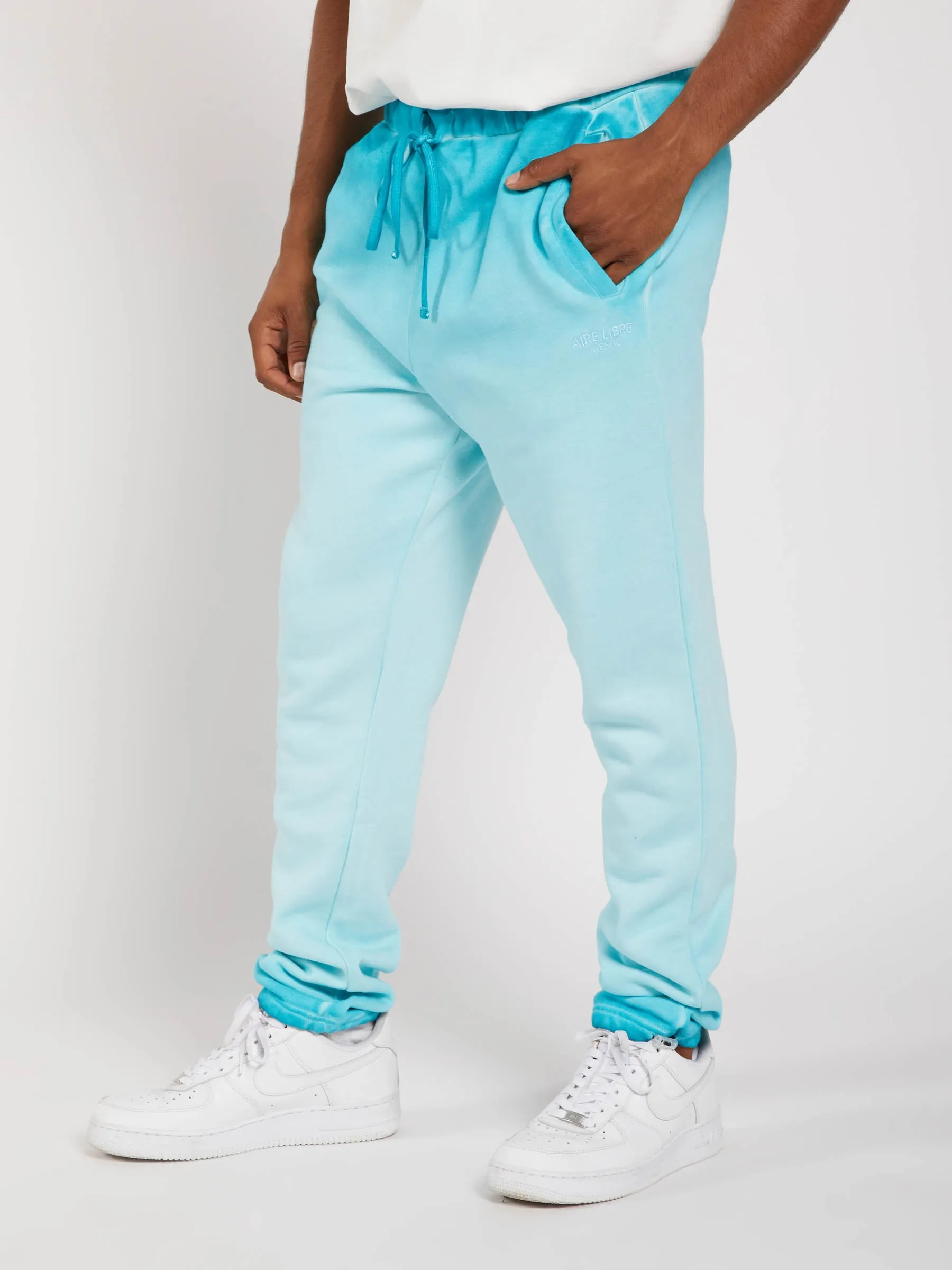 Bleach Spray Jogger - Blue Bird