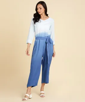 Blue Ombre Dye Jumpsuit
