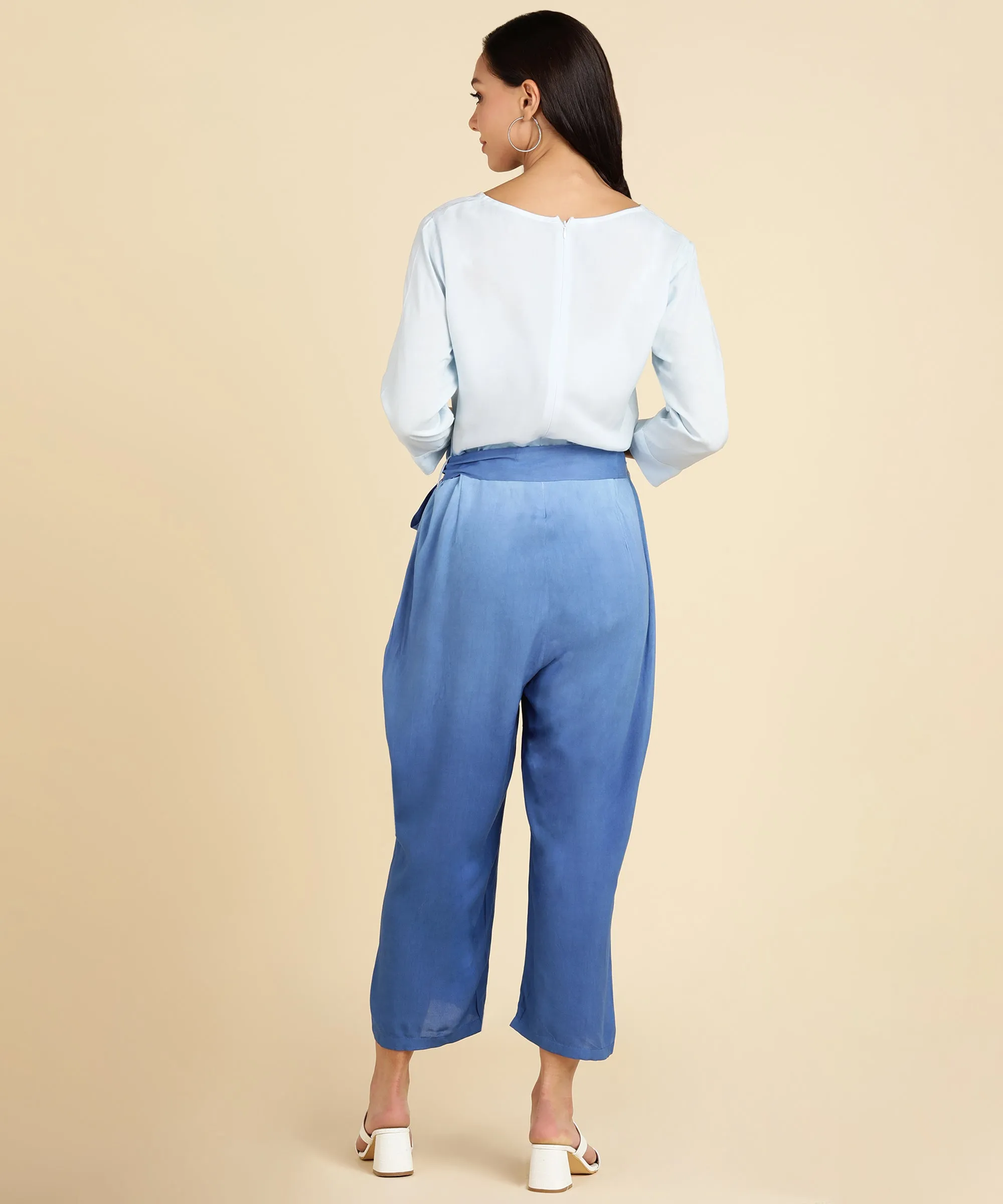 Blue Ombre Dye Jumpsuit
