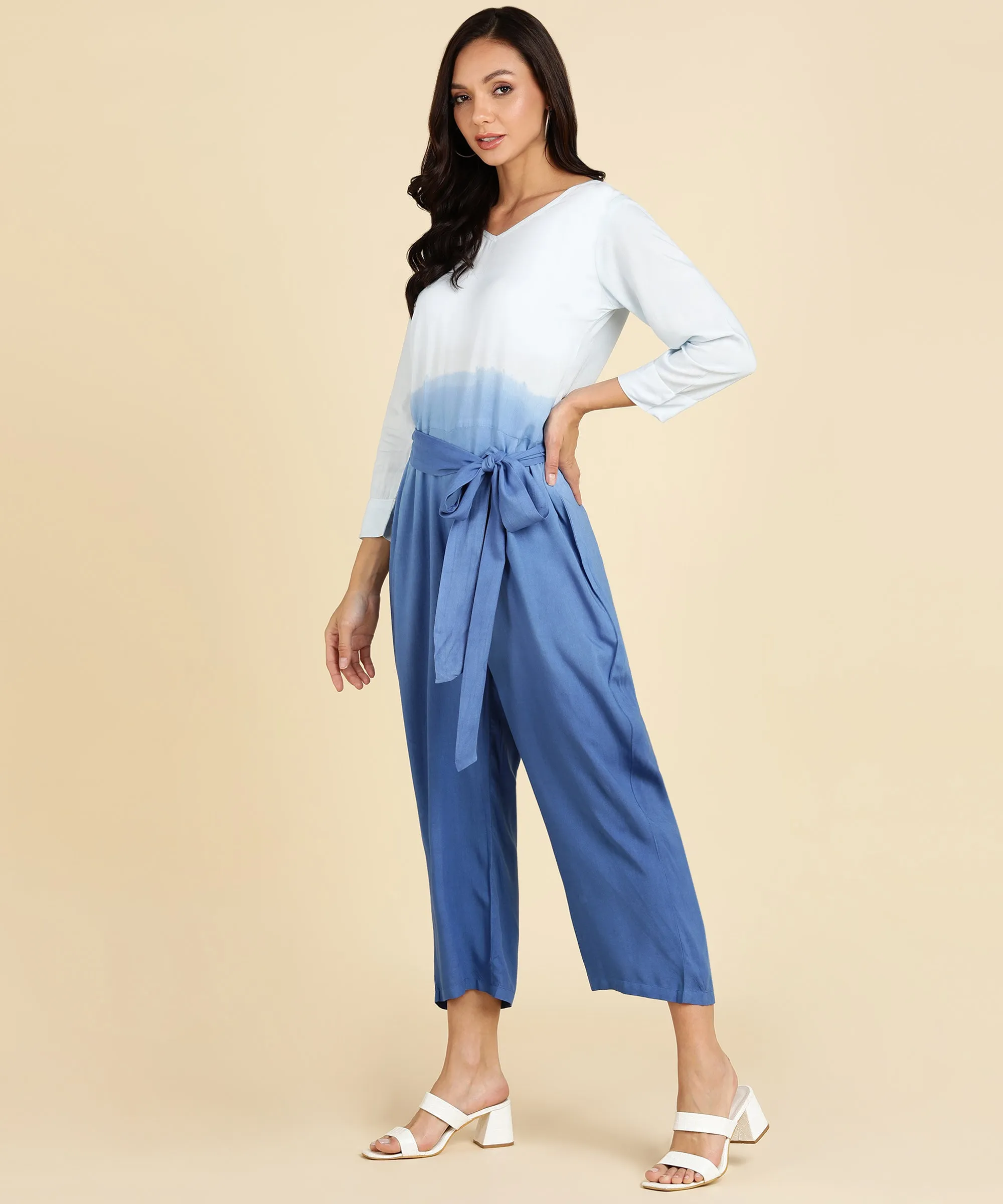 Blue Ombre Dye Jumpsuit