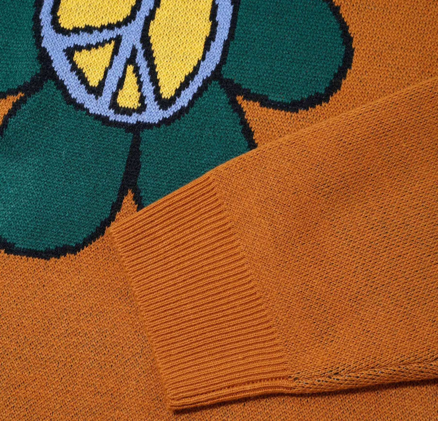 BUTTER GOODS FLOWER KNIT SWEATER RUST