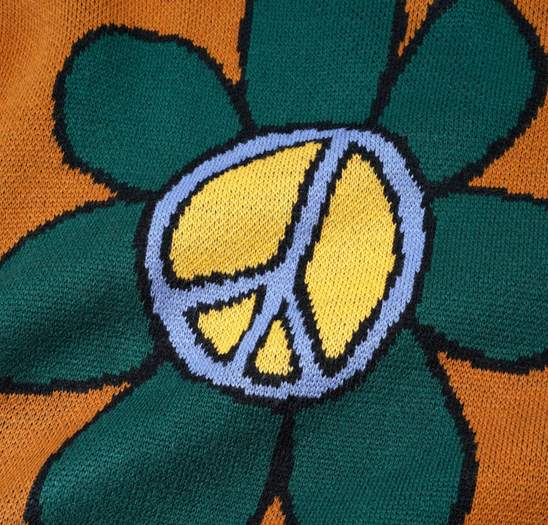BUTTER GOODS FLOWER KNIT SWEATER RUST