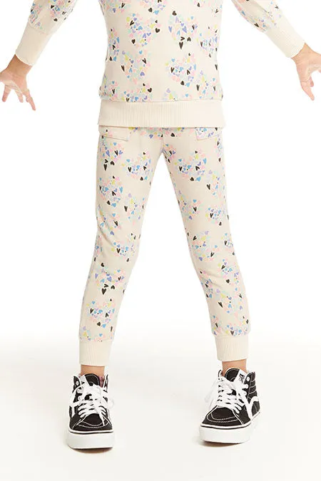 Chaser-Cozy Knit Slim Joggers-Heart Hearts