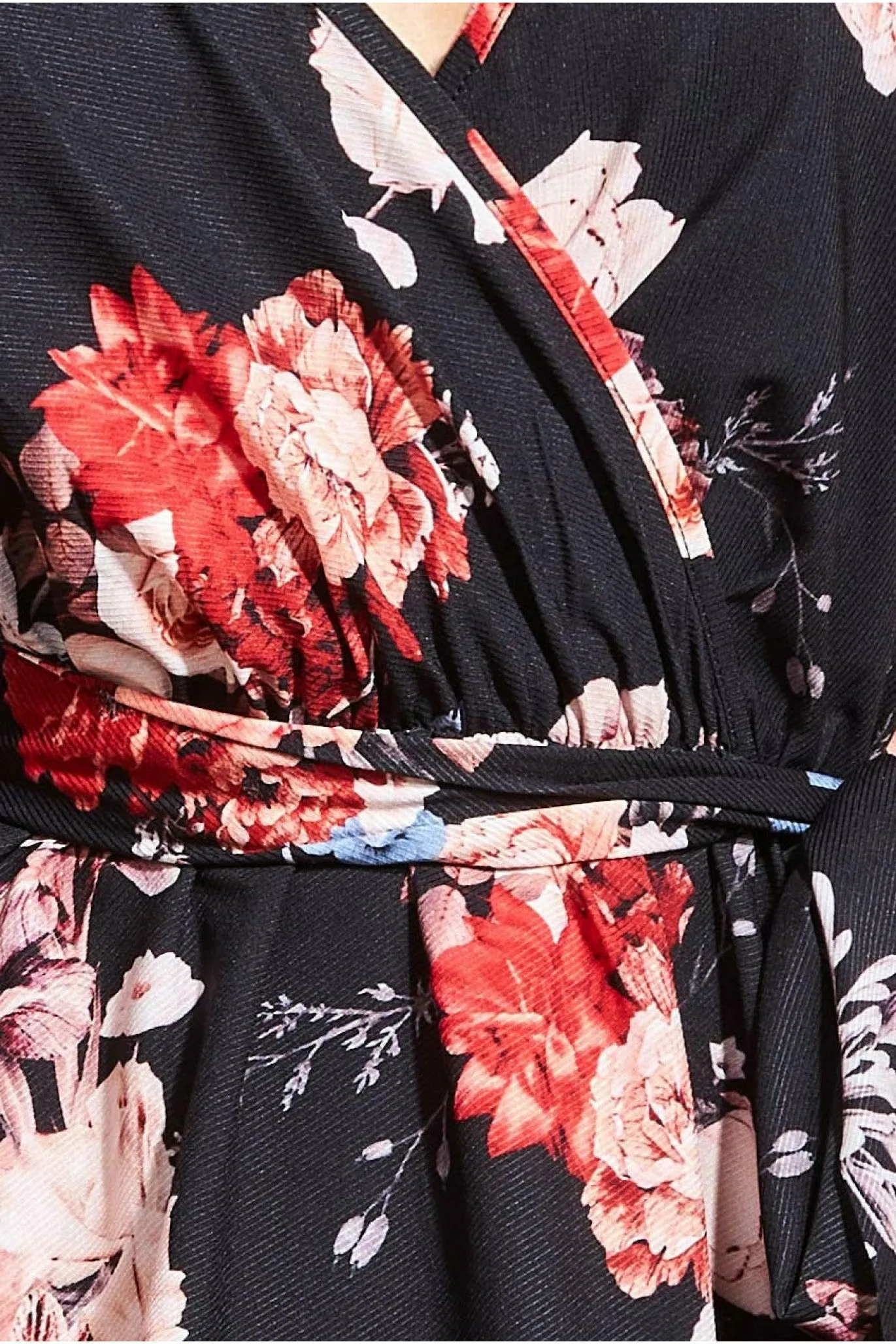 City Goddess Flutter Sleeve Printed Midi Dress