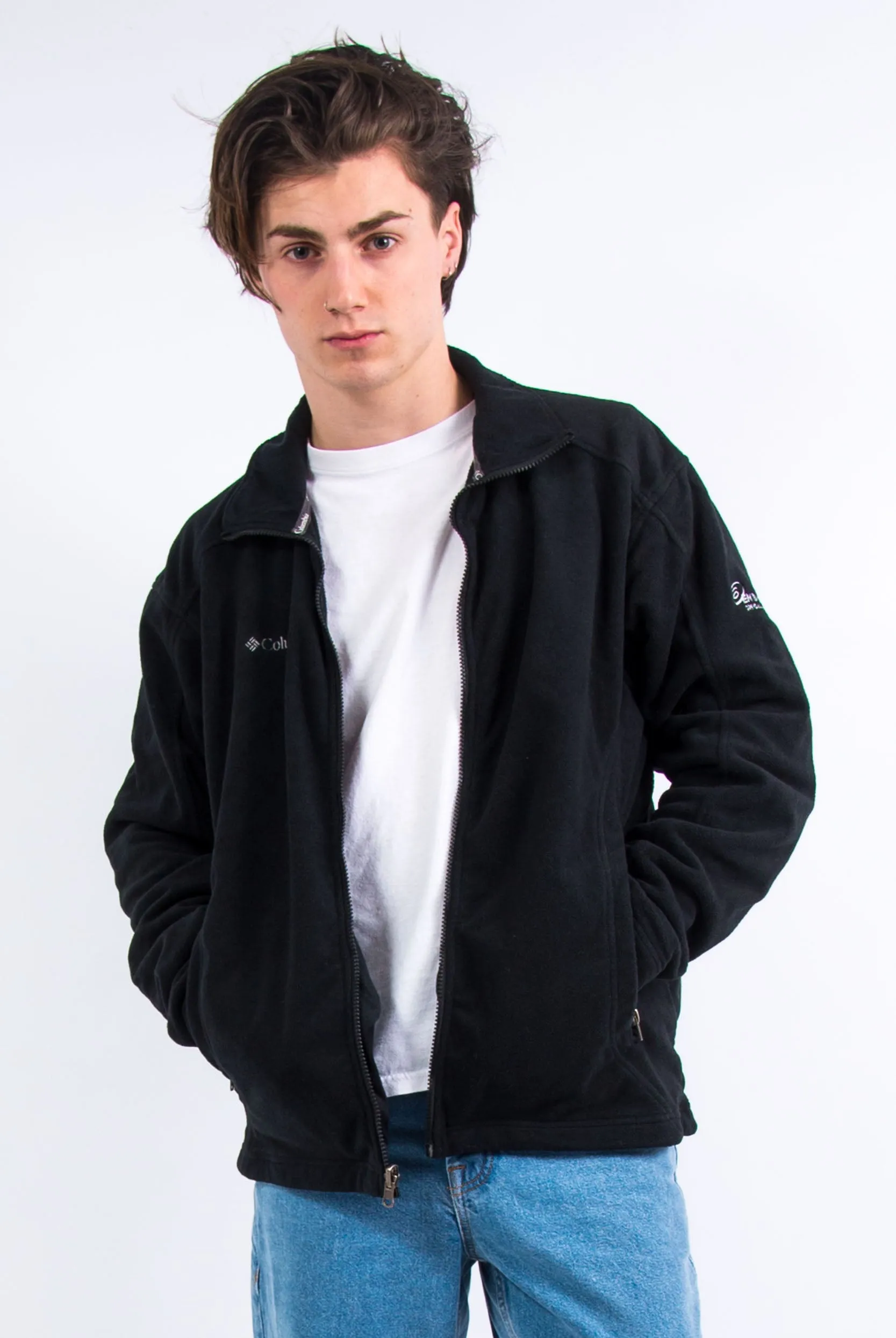 Columbia Black Zip Fasten Fleece