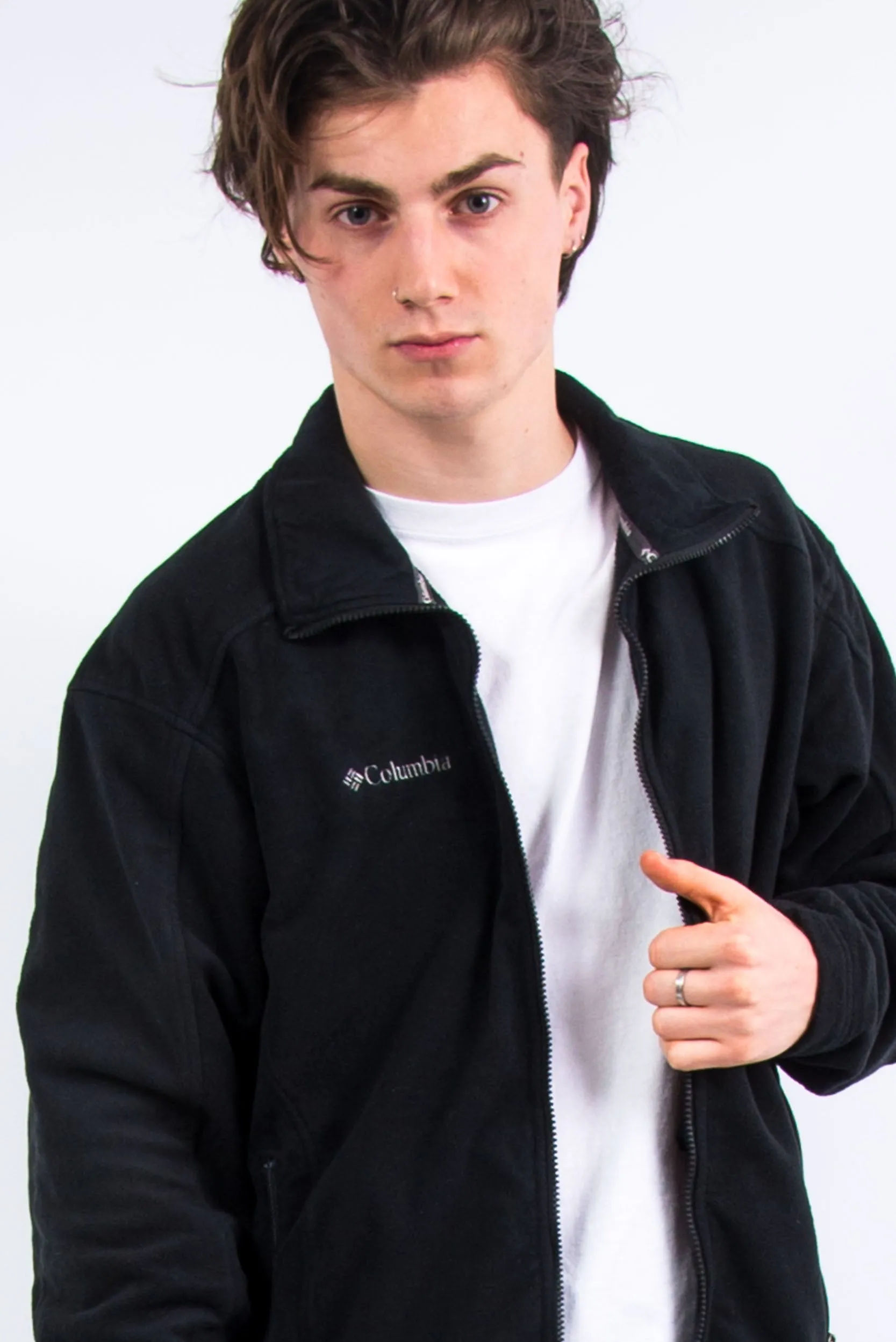 Columbia Black Zip Fasten Fleece