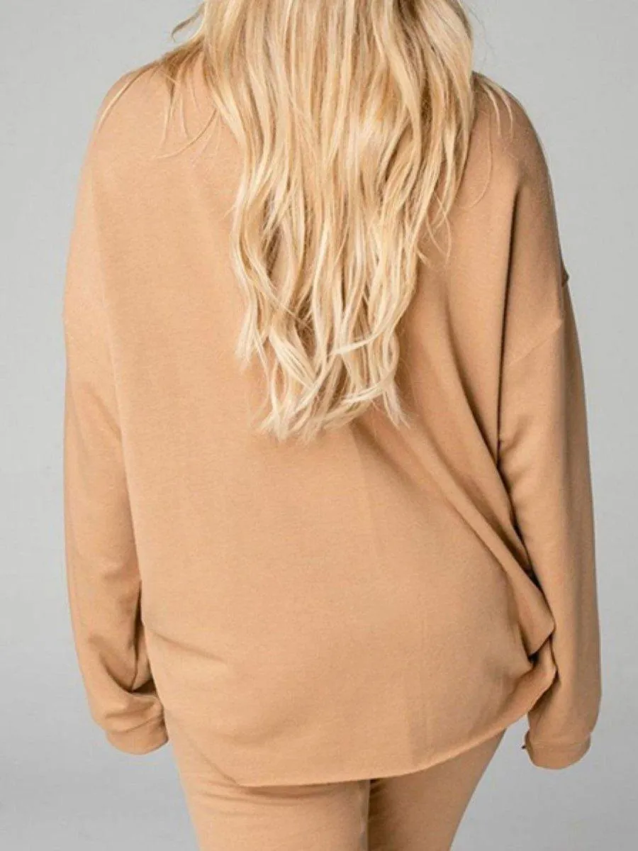 Cozy Up Distressed Sweatshirt and Joggers Set