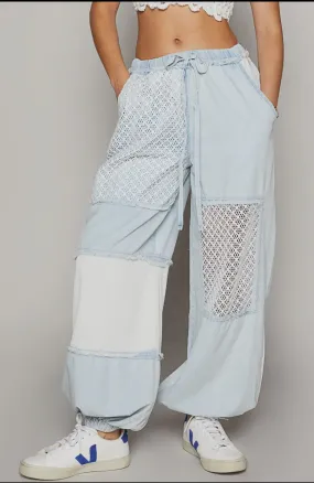 Crochet Denim Jogger