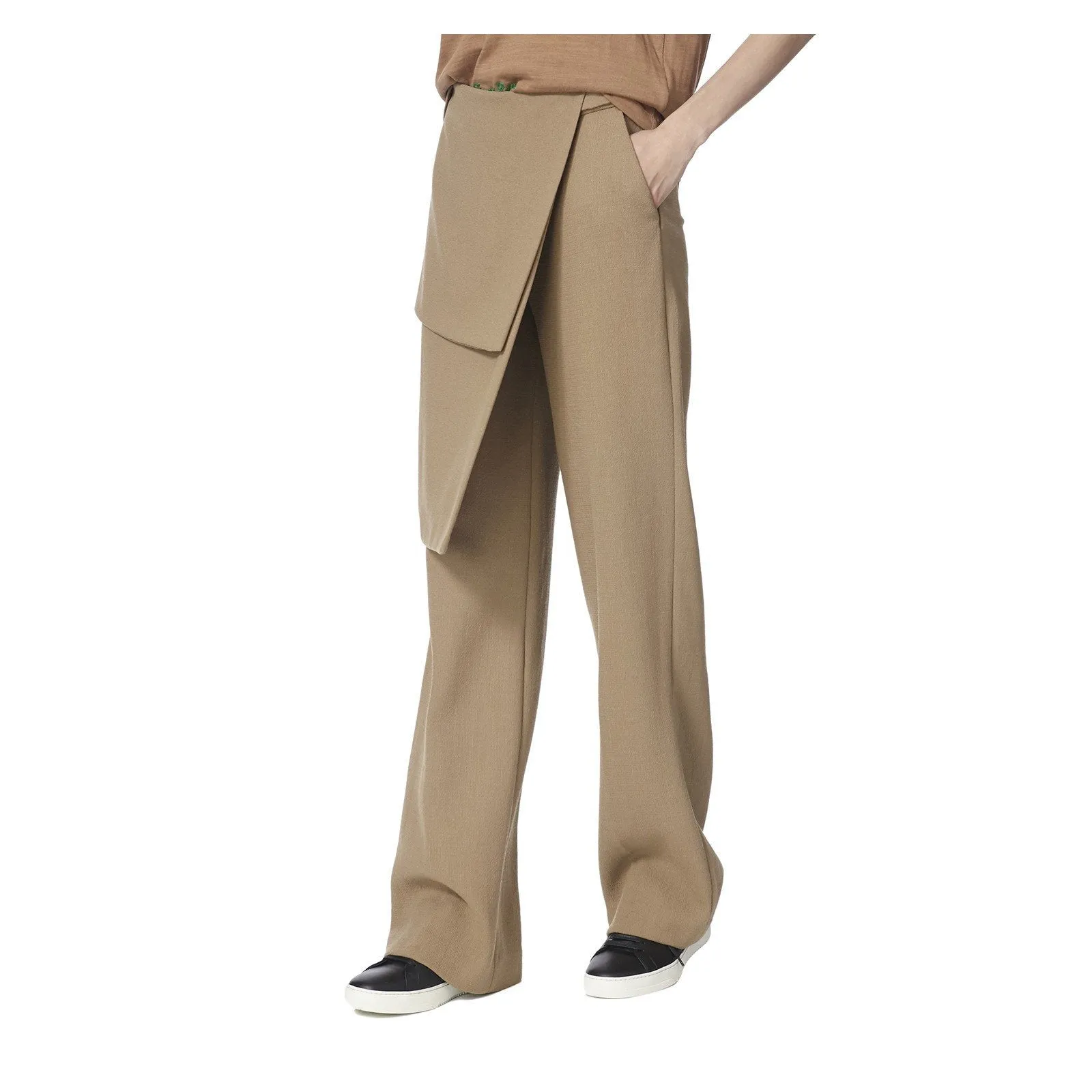 DOUBLE PANEL CAMEL TROUSERS