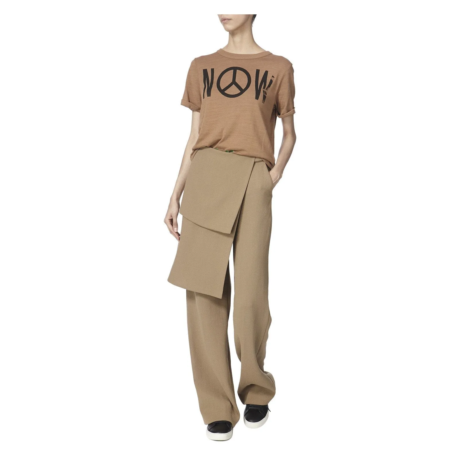 DOUBLE PANEL CAMEL TROUSERS