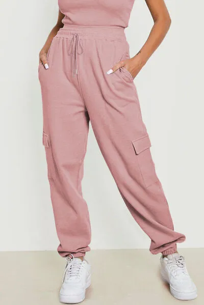 Drawstring Joggers with Pockets