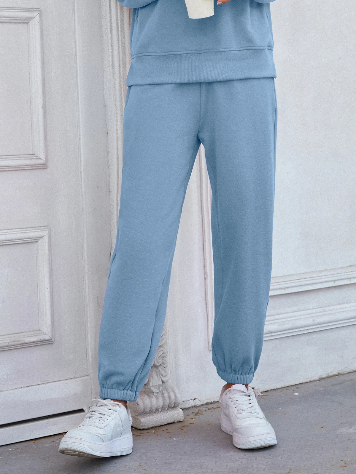 Elastic Waist Joggers with Pockets