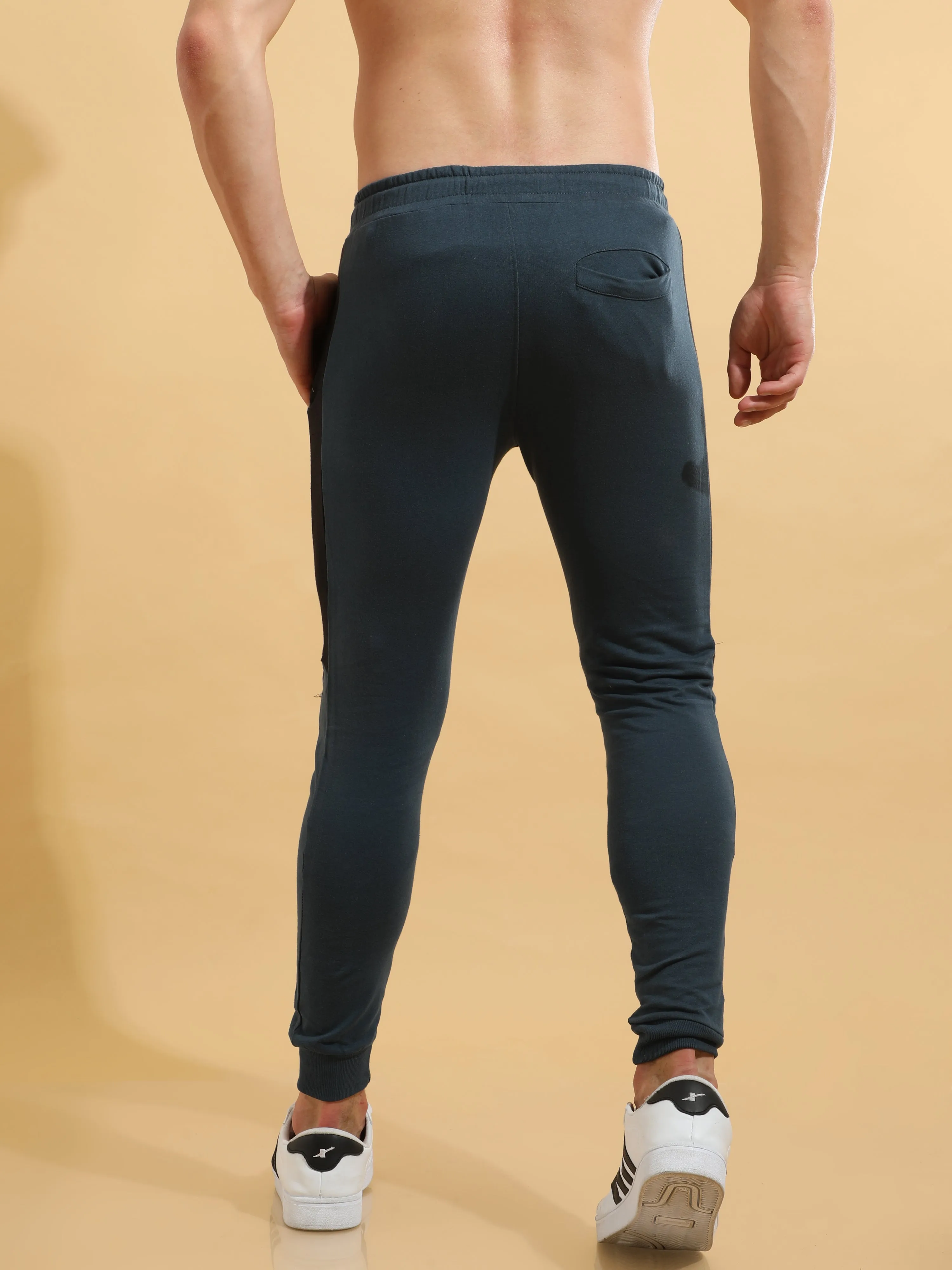 Electric Blue Cotton  Joggers