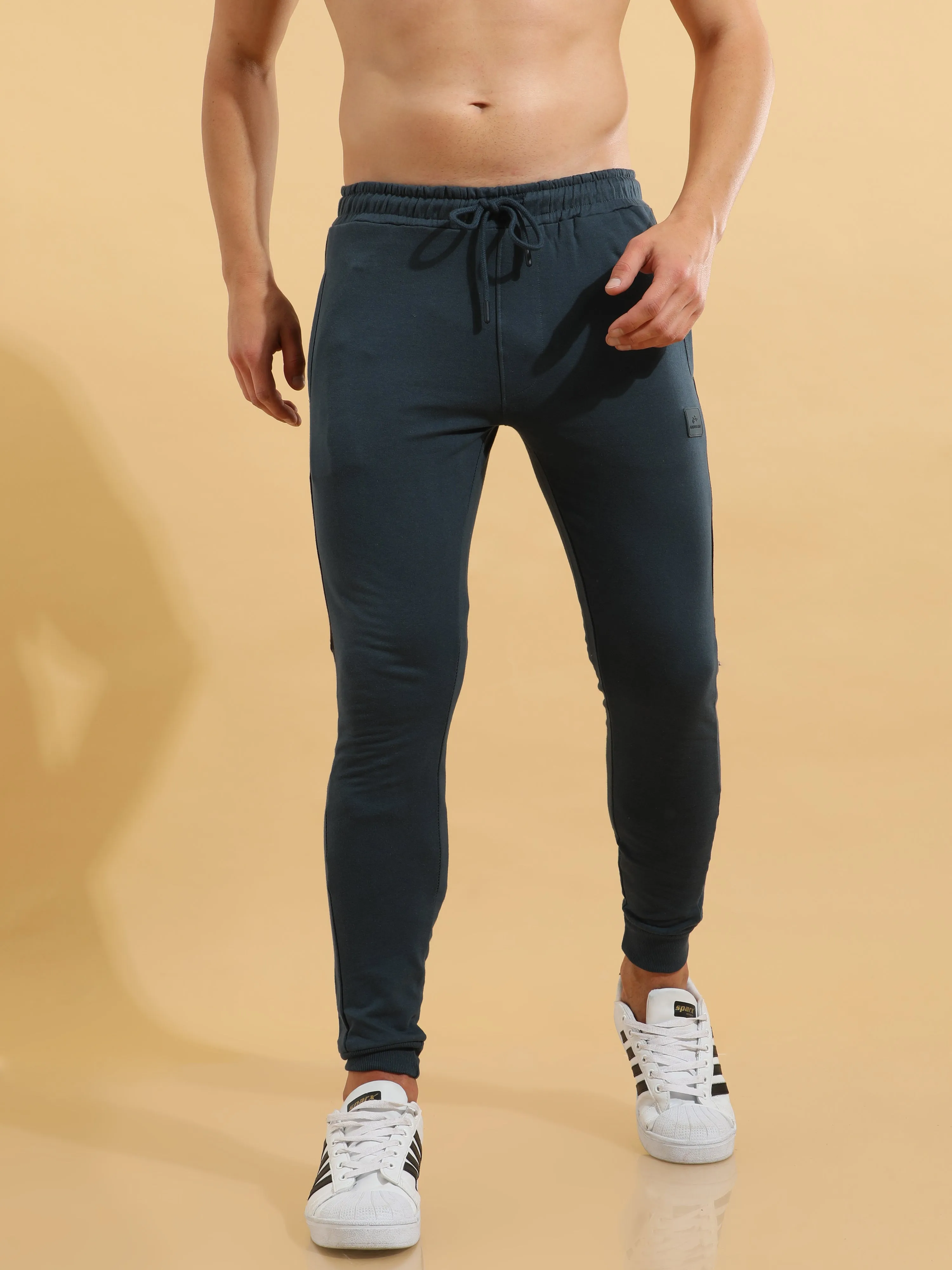Electric Blue Cotton  Joggers
