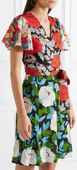 Floral Printed Wrap Dress
