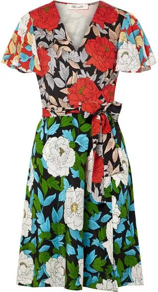 Floral Printed Wrap Dress