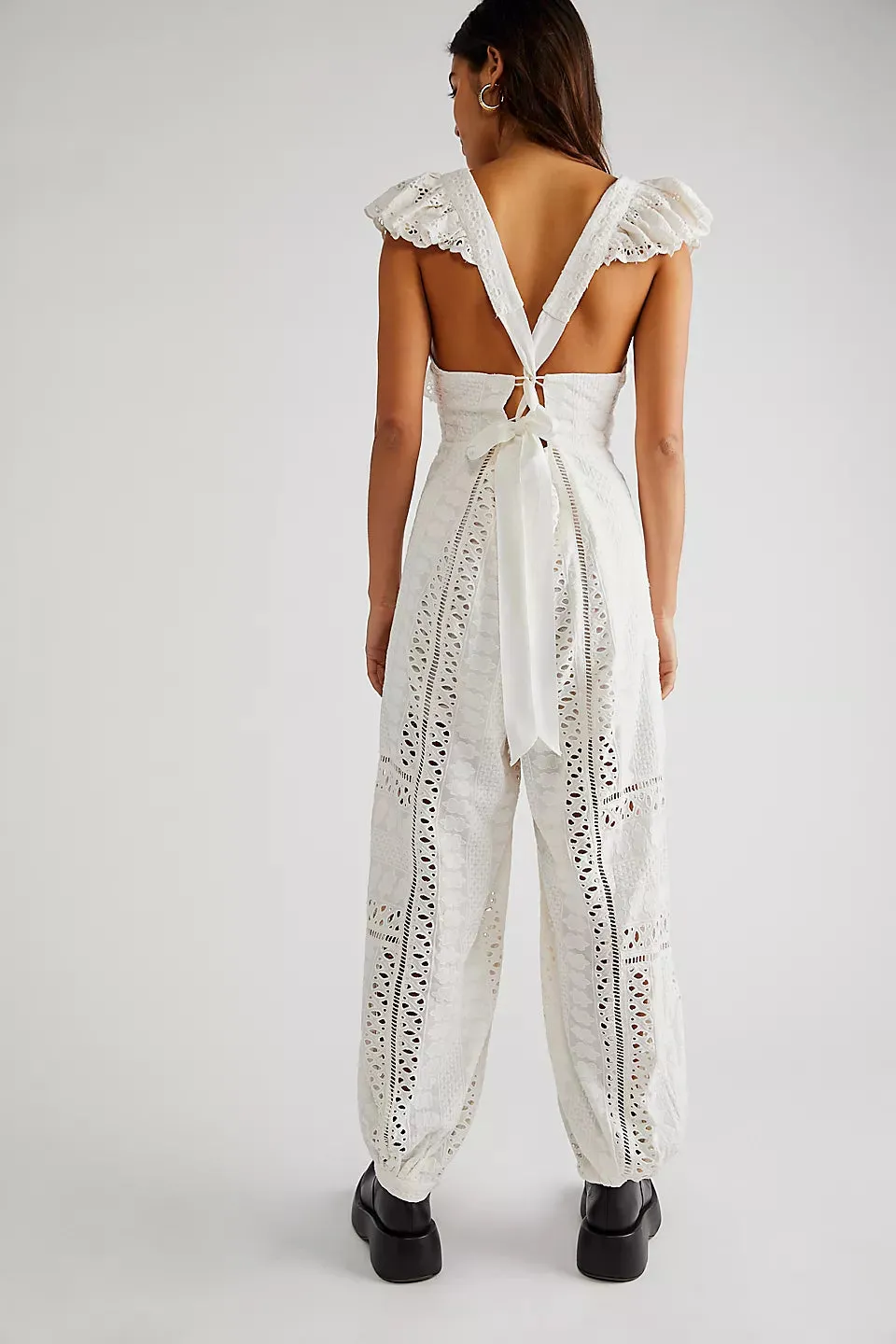 Free People Mikayla Jumpsuit in Ivory
