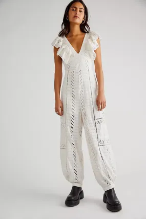 Free People Mikayla Jumpsuit in Ivory