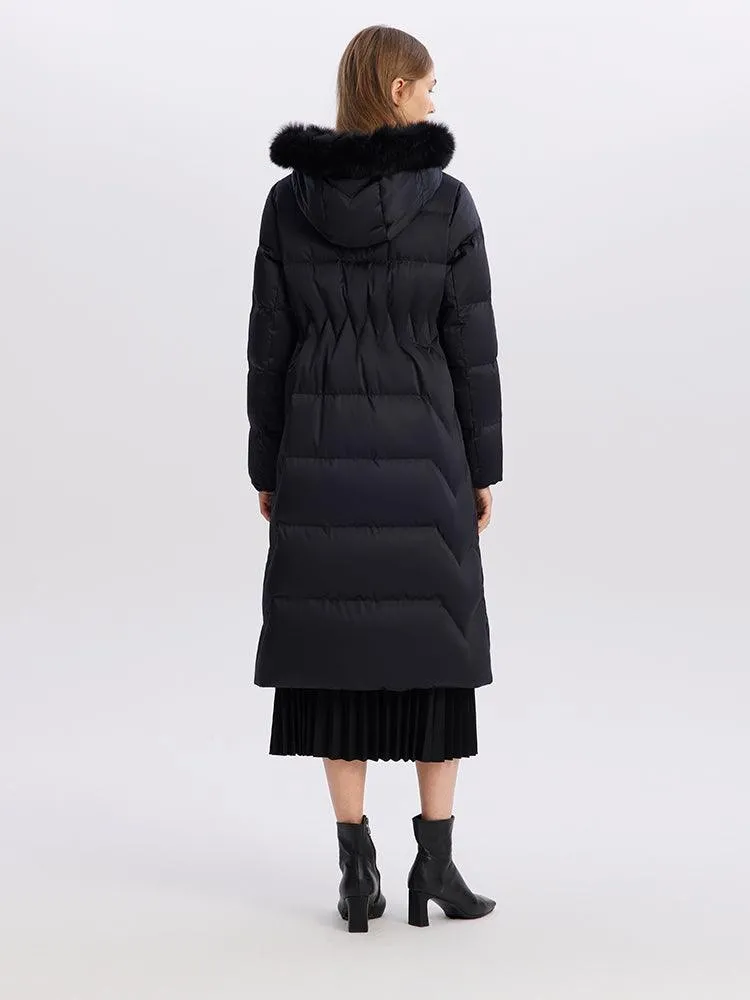 Gathered Waist Goose Down Coat