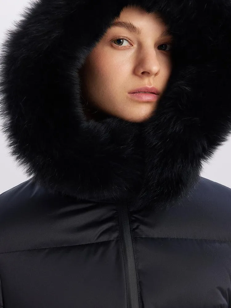Gathered Waist Goose Down Coat
