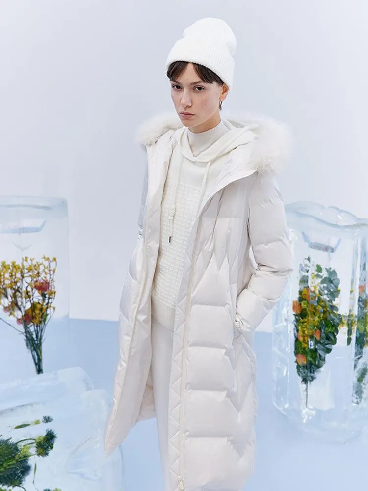 Gathered Waist Goose Down Coat