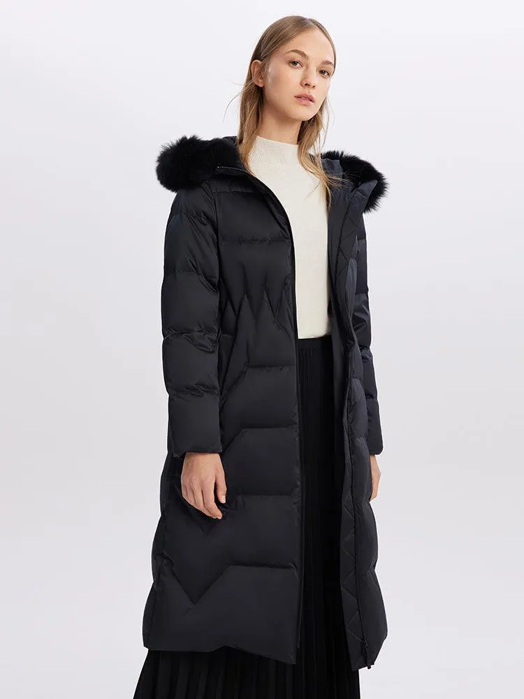 Gathered Waist Goose Down Coat